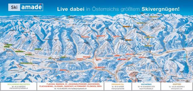 St. Johann - Alpendorf Mappa piste