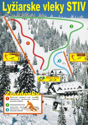 Čertovica / STIV Plan des pistes