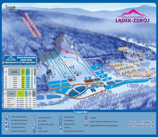 Plan des pistes - Lądek Zdrój