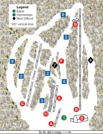 Plan des pistes - Mount Pleasant of Edinboro