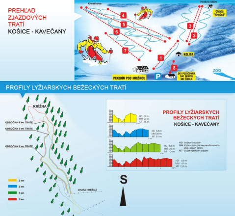 Kavečany Trail Map