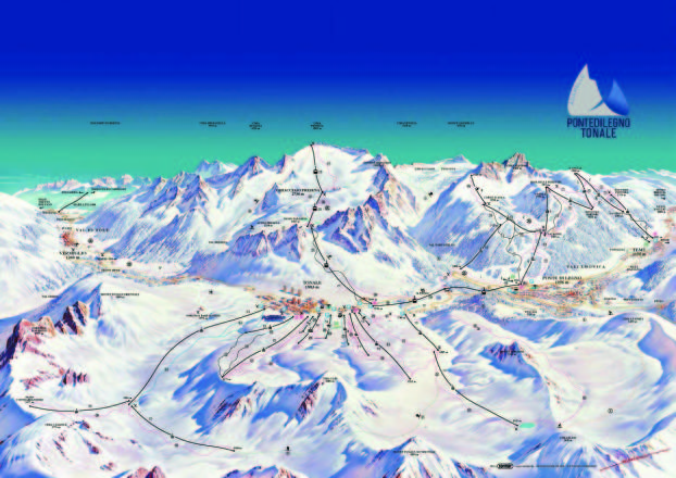 Pontedilegno - Tonale Mapa sjezdovek