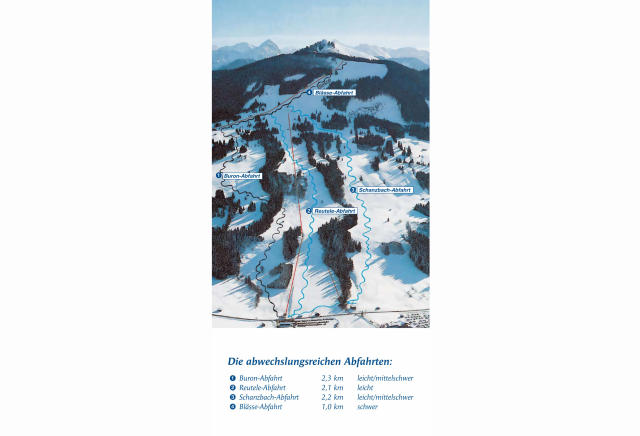 Buron - Wertach Piste Map