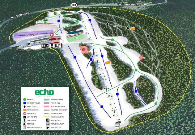 Echo Mountain Mappa piste