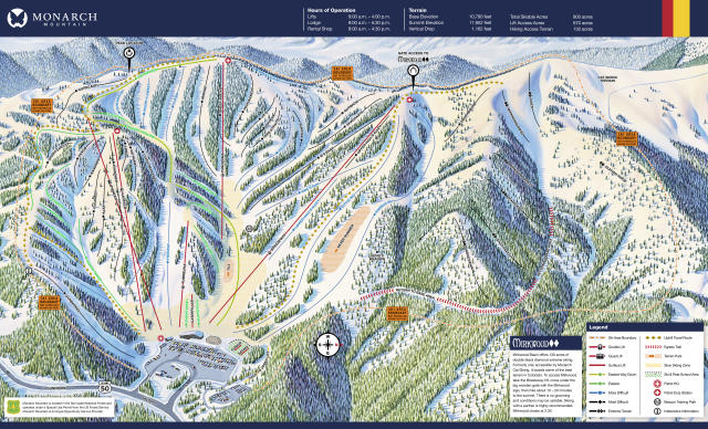 Monarch Mountain Plan des pistes