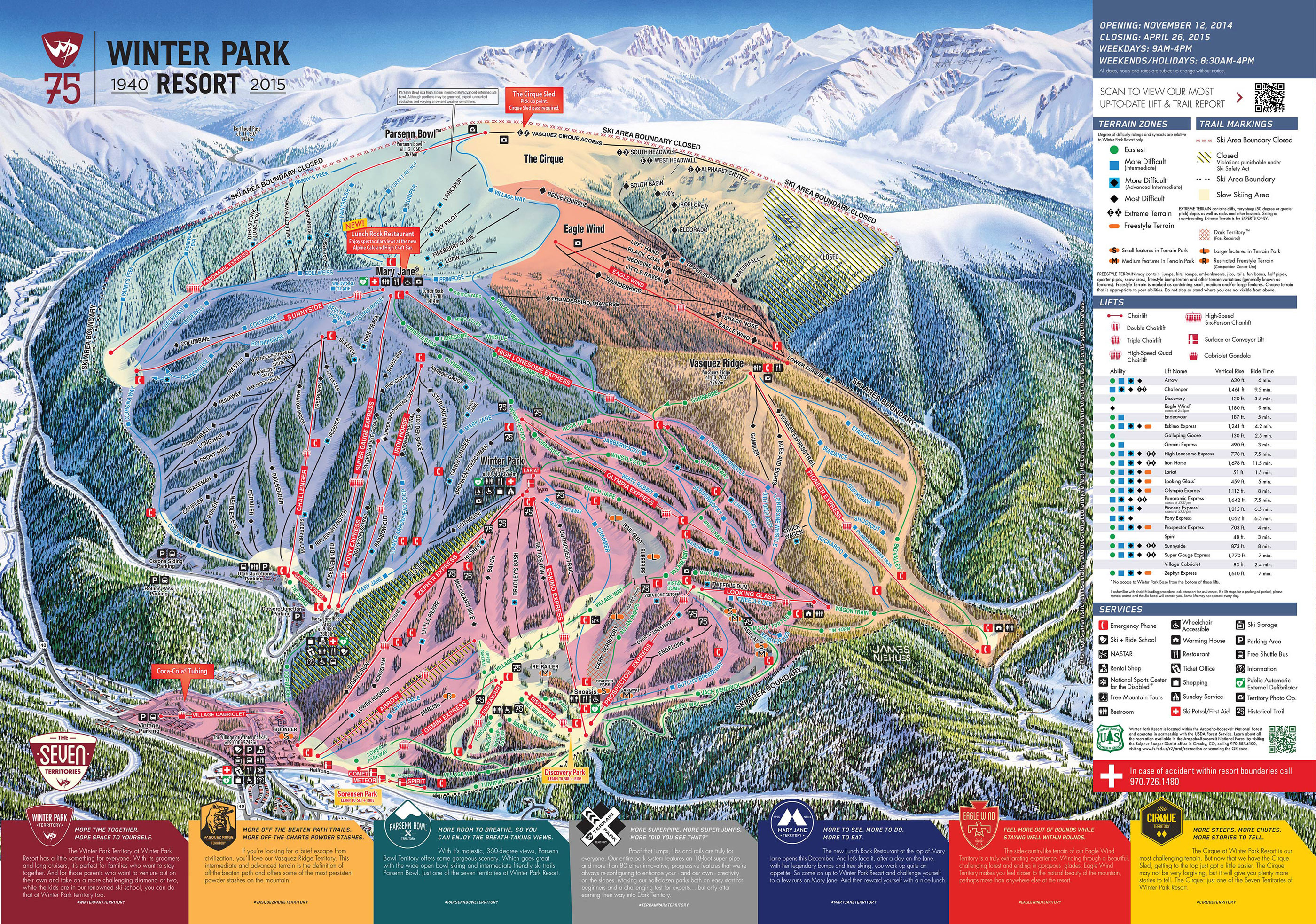 Winter Park Resort Trail Map OnTheSnow