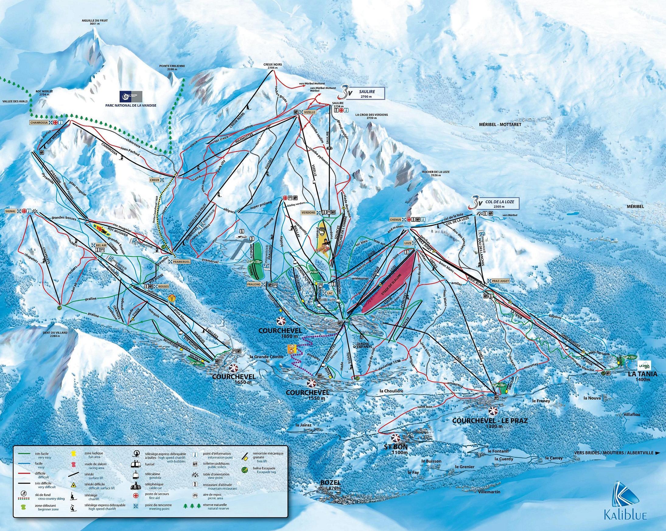 Ski area in Courchevel