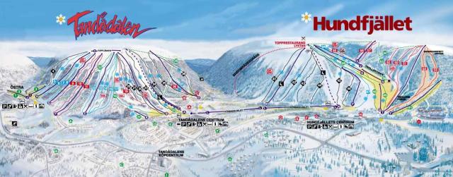 Tandådalen / Hundfjället Trail Map