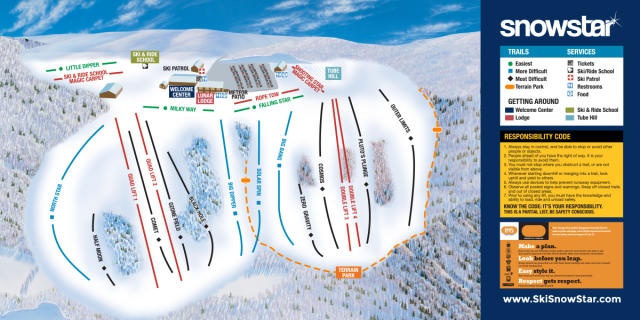 Ski Snowstar Winter Sports Park Trail Map