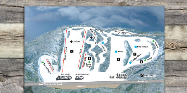 Otis Ridge Ski Area Mapa zjazdoviek