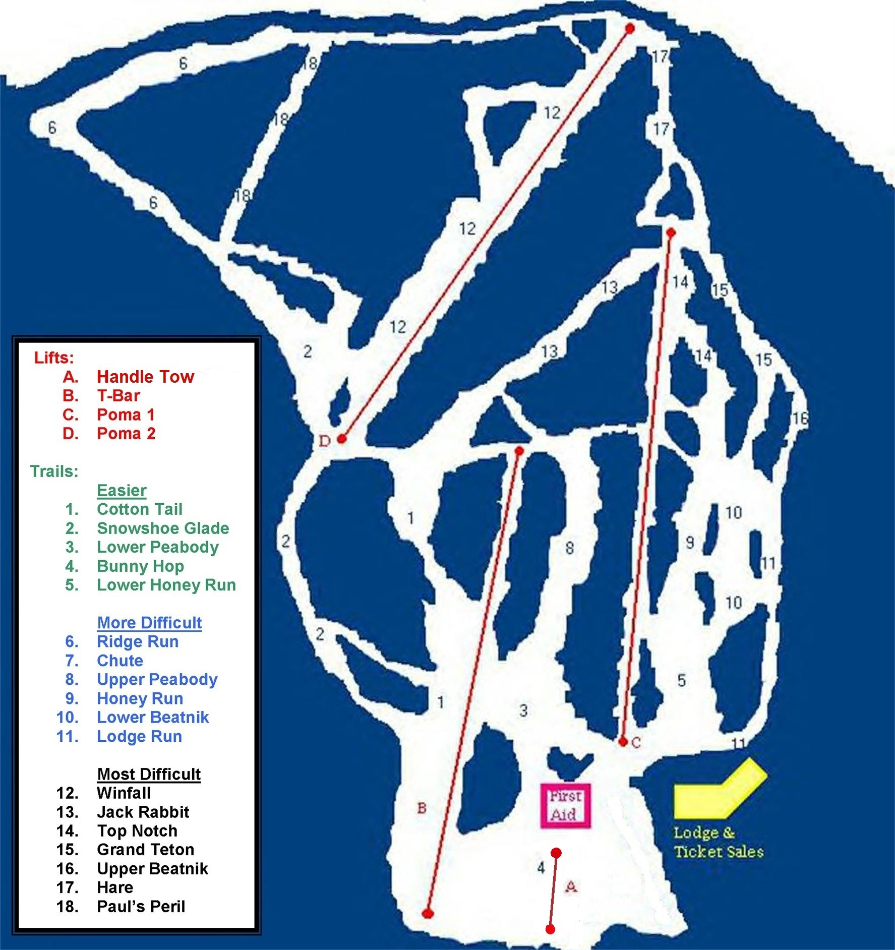 Hickory Ski Center Trail Map OnTheSnow