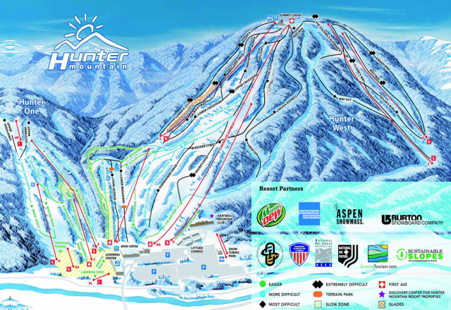 Hunter Mountain Mappa piste