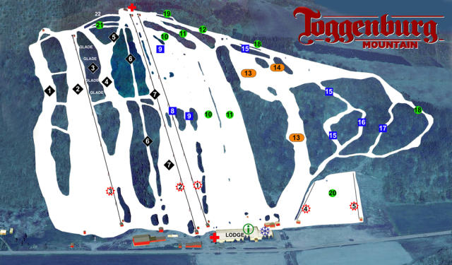 Toggenburg Mountain Mapa zjazdoviek