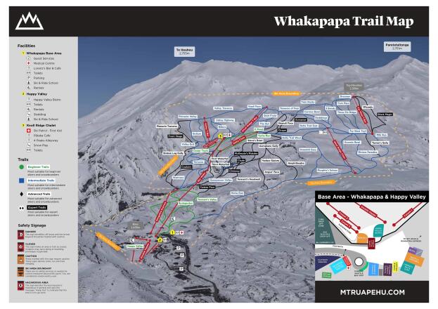 Pistenplan Whakapapa