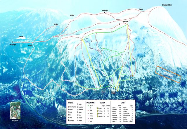 Grong  Skisenter Mapa zjazdoviek