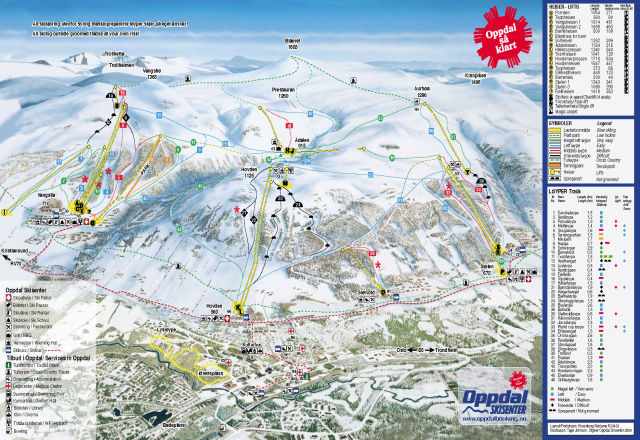 Oppdal Piste Map