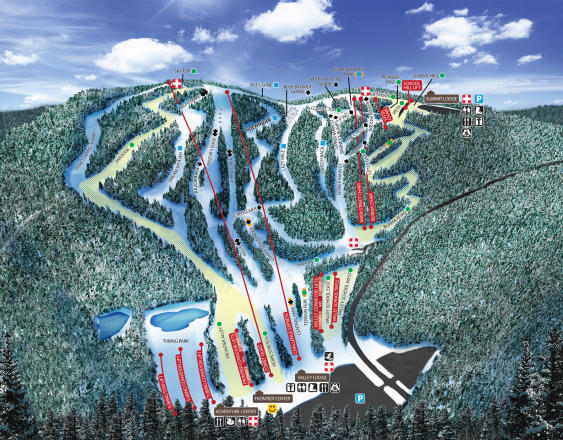 Blue Mountain Resort Mapa zjazdoviek