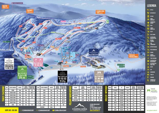 Czarna Góra Piste Map