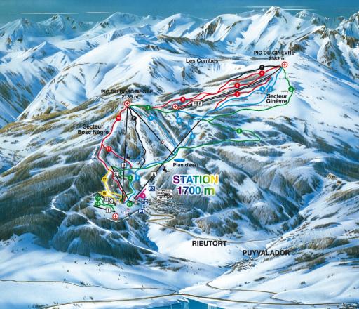 Puyvalador Plan des pistes