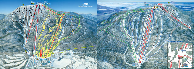 Mont Sainte Anne Mapa sjezdovek