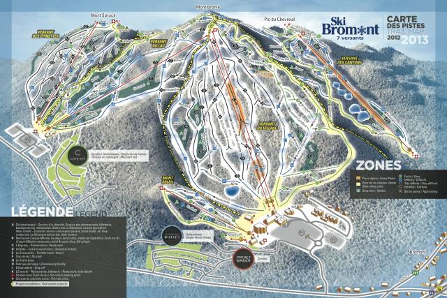 Bromont, montagne d’expériences Løypekart