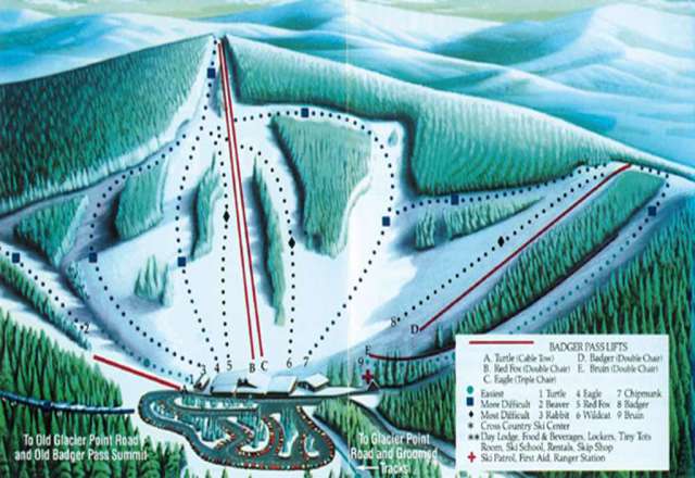 Yosemite Ski & Snowboard Area Mapa sjezdovek