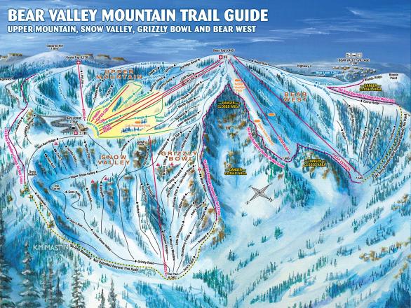 Plan des pistes - Bear Valley