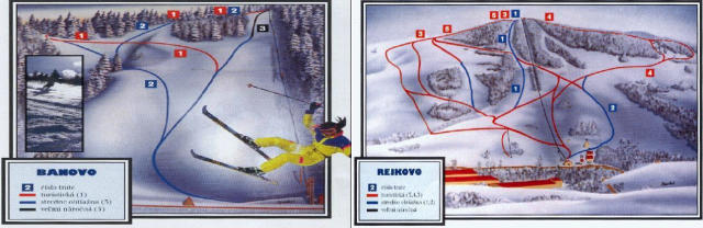 Tisovec - Bánovo - Rejkovo Plan des pistes
