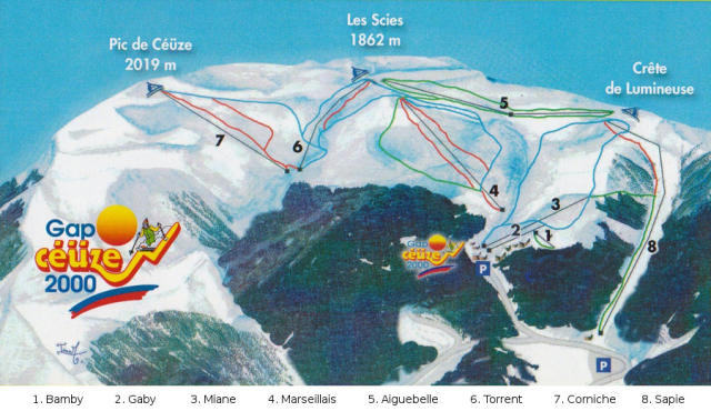 Céüze Piste Map