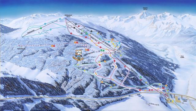 Bergeralm - Steinach am Brenner Mappa piste