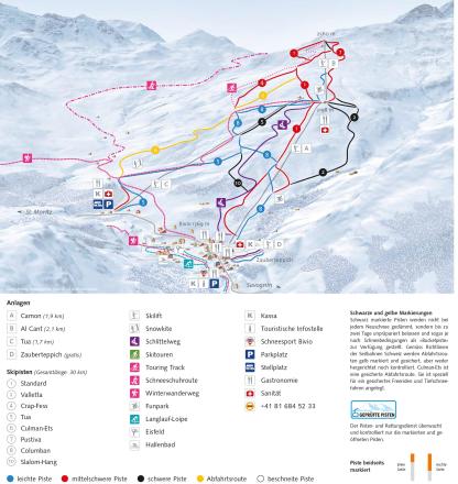 Bivio Piste Map